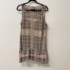 Style & Co sleeveless tunic 100% polyester size 18 geometric pattern